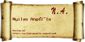 Nyilas Angéla névjegykártya